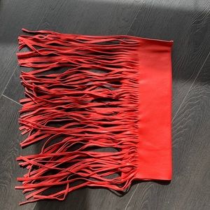 A red unique clutch purse!